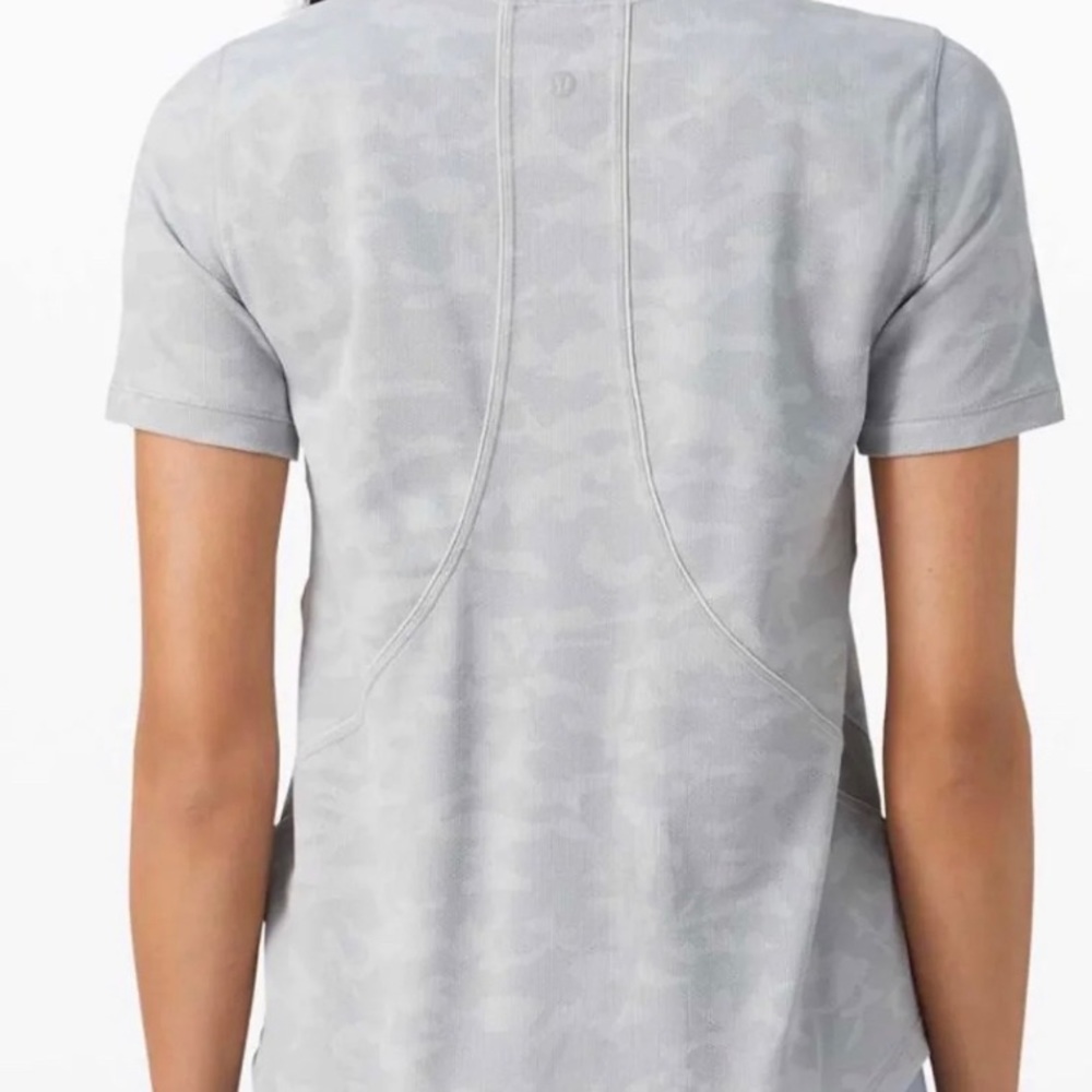 White and gray camo lululemon shirt Mens medium 6. “Long distance t” is the name